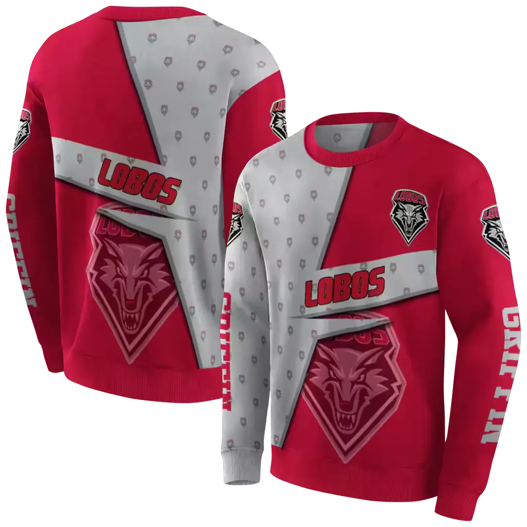 custom new mexico lobos abstract shape red hoodie premium grade custom new mexico lobos abstract shape red hoodie premium grade