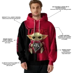 custom new mexico lobos baby yoda red black hoodie best selling