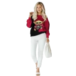 custom new mexico lobos baby yoda red black hoodie best selling