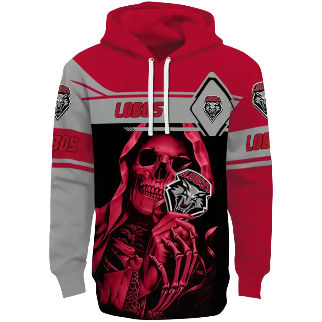 custom new mexico lobos grim reaper red black hoodie best selling custom new mexico lobos grim reaper red black hoodie best selling
