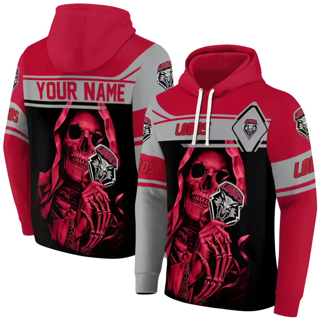 custom new mexico lobos grim reaper red black hoodie fashion forward custom new mexico lobos grim reaper red black hoodie fashion forward