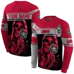 custom new mexico lobos grim reaper red black hoodie best selling