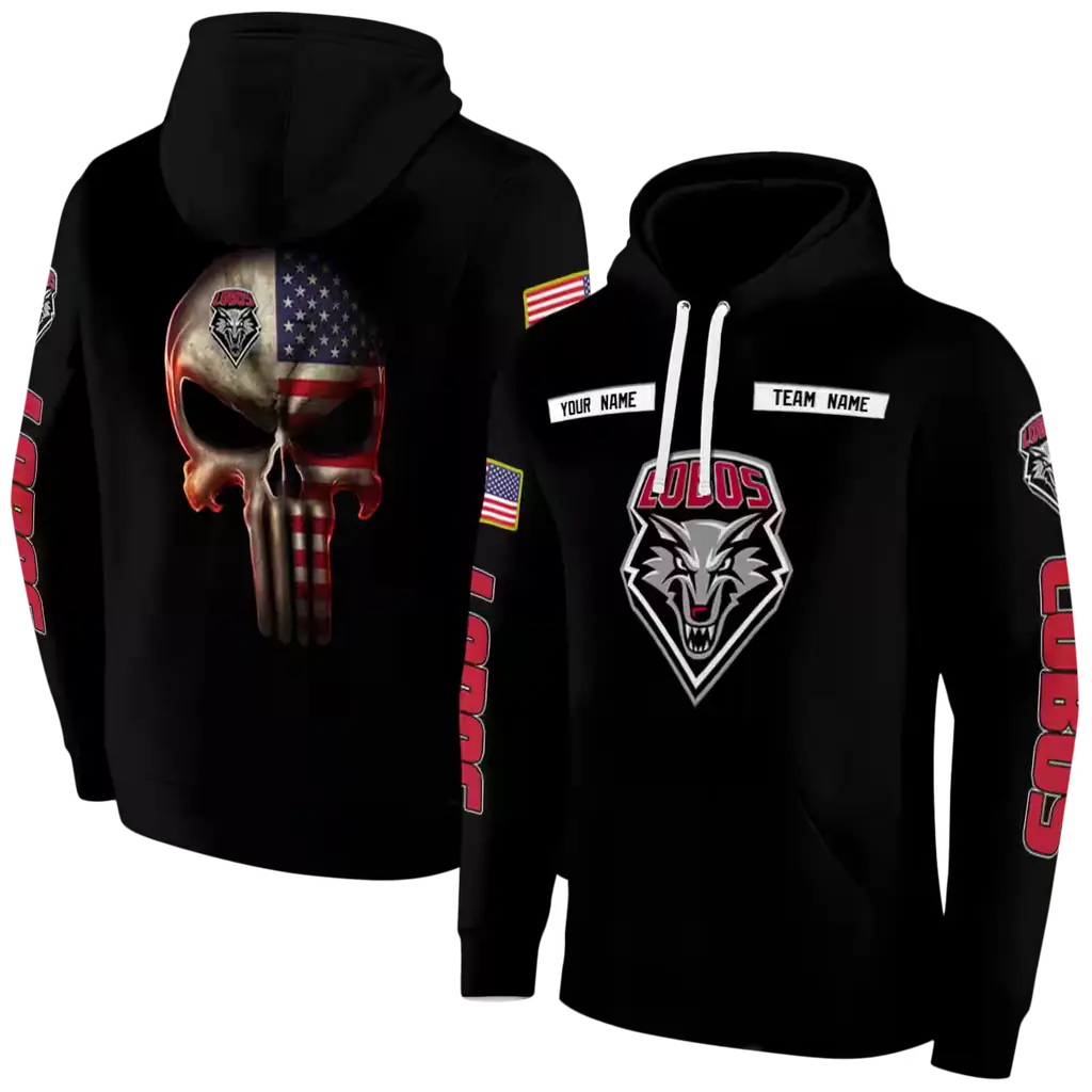 custom new mexico lobos punisher skull black hoodie fashion forward custom new mexico lobos punisher skull black hoodie fashion forward