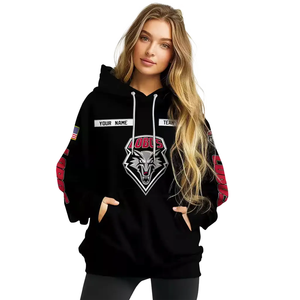 custom new mexico lobos punisher skull black hoodie high quality custom new mexico lobos punisher skull black hoodie high quality