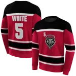 custom new mexico lobos striped pattern red hoodie best selling