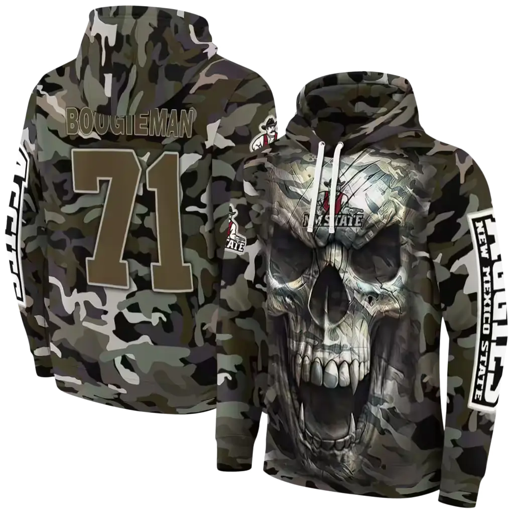 custom new mexico state aggies camo skull hoodie fashion forward custom new mexico state aggies camo skull hoodie fashion forward