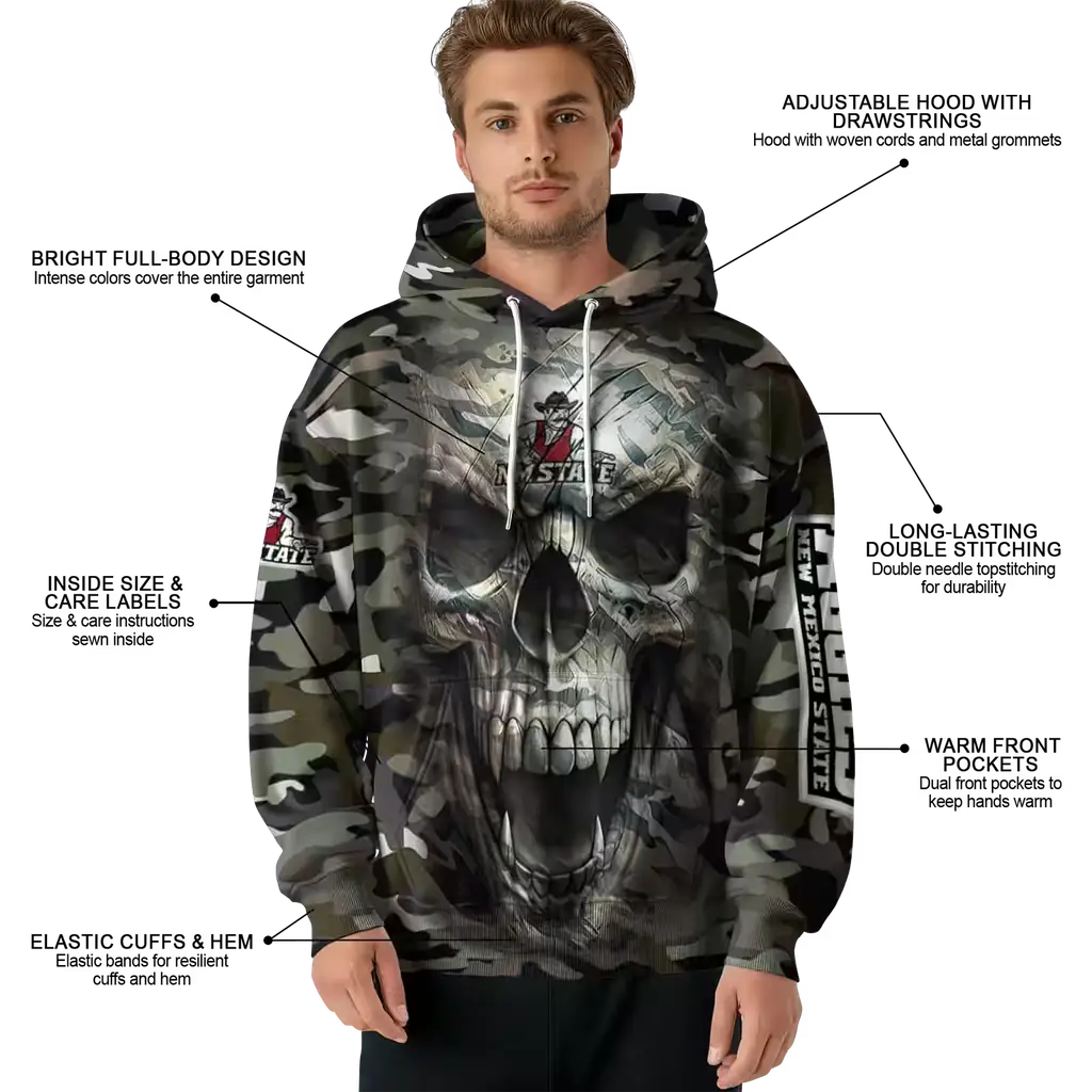 custom new mexico state aggies camo skull hoodie latest model custom new mexico state aggies camo skull hoodie latest model