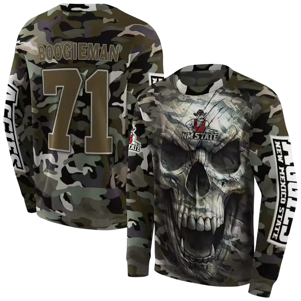 custom new mexico state aggies camo skull hoodie premium grade custom new mexico state aggies camo skull hoodie premium grade