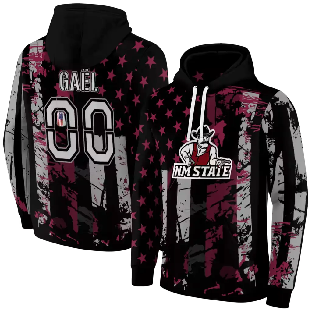 custom new mexico state aggies distressed flag crimson black hoodie fashion forward custom new mexico state aggies distressed flag crimson black hoodie fashion forward