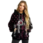 custom new mexico state aggies distressed flag crimson black hoodie best selling