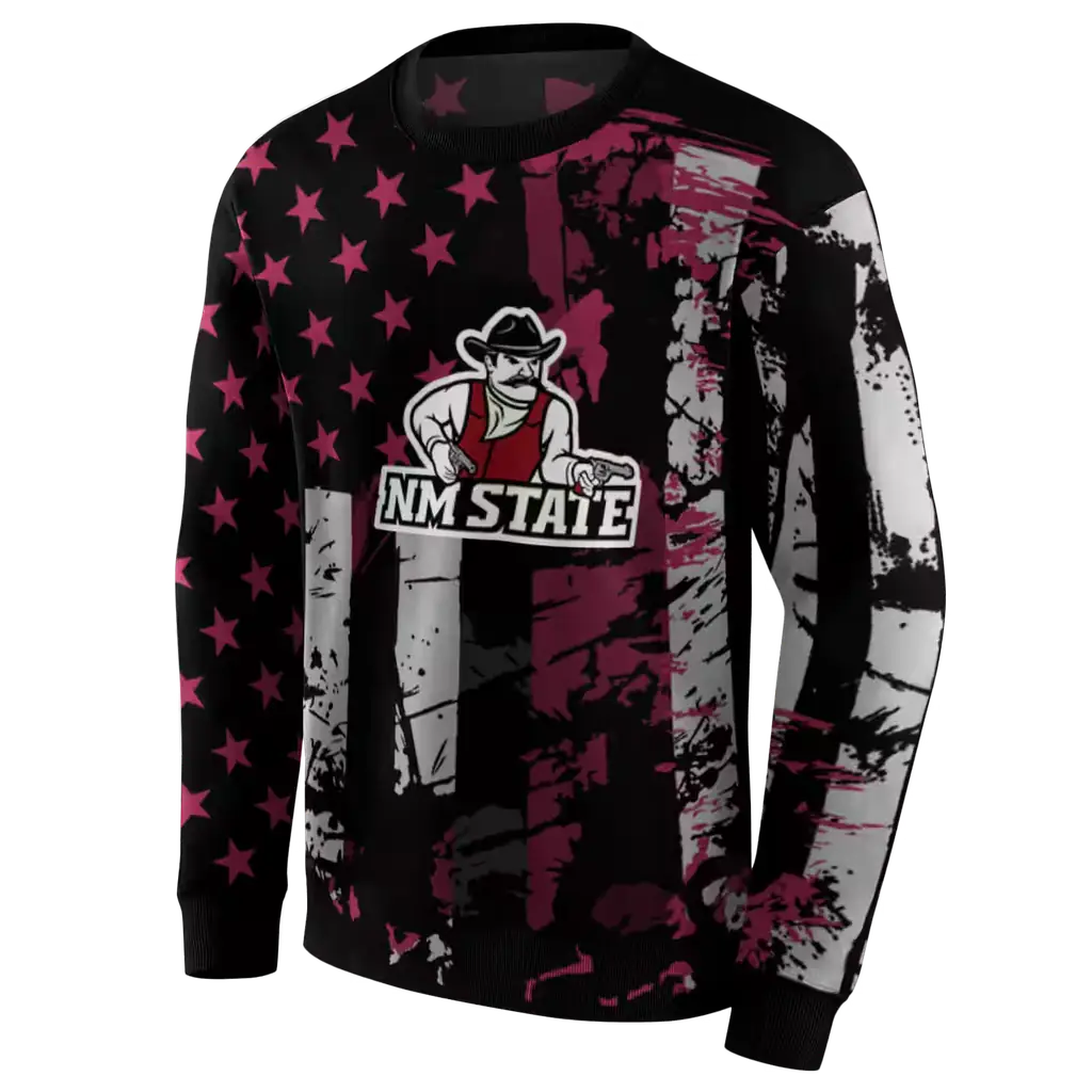 custom new mexico state aggies distressed flag crimson black hoodie new arrival custom new mexico state aggies distressed flag crimson black hoodie new arrival