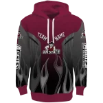 custom new mexico state aggies flame design crimson hoodie best selling