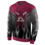 custom new mexico state aggies flame design crimson hoodie best selling