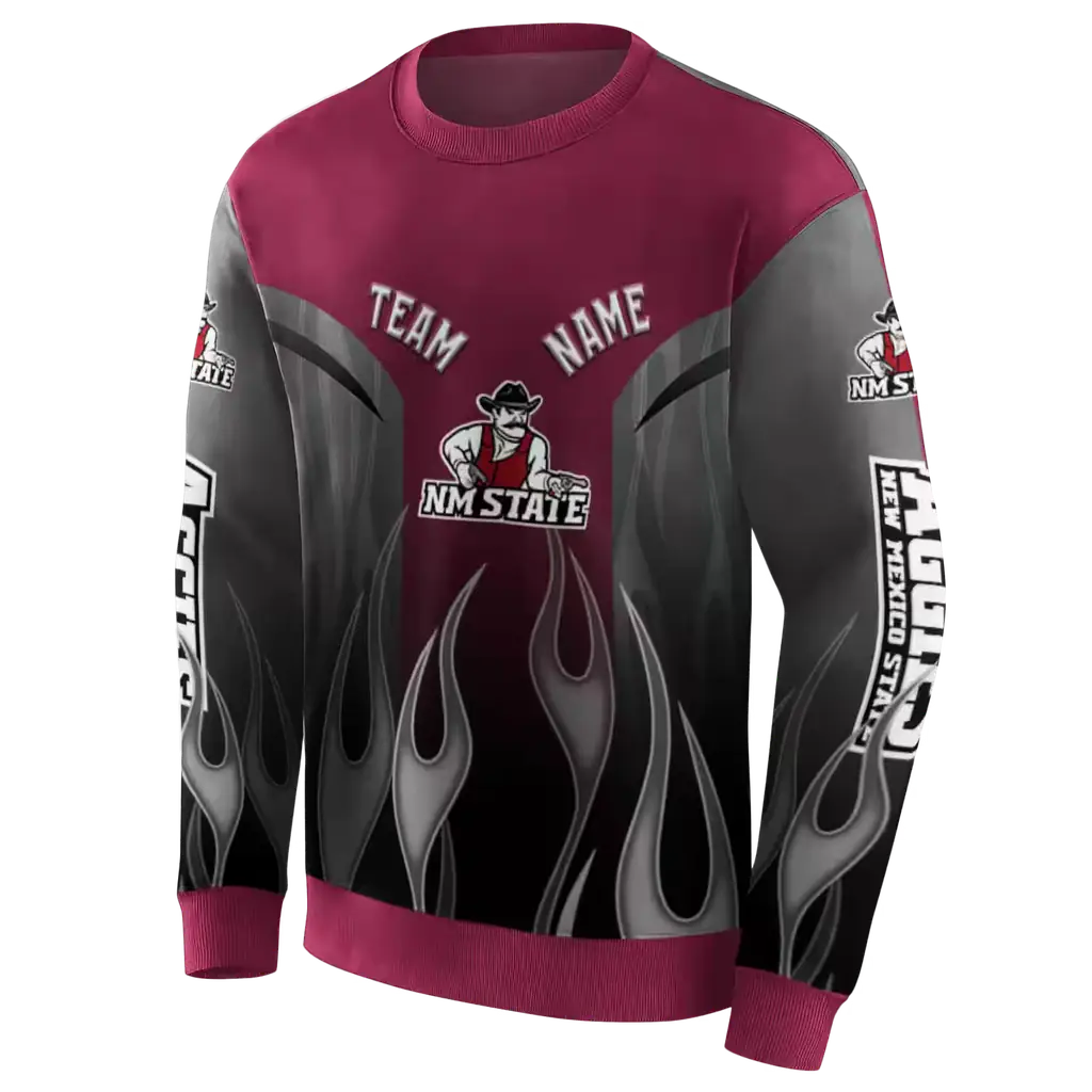 custom new mexico state aggies flame design crimson hoodie new arrival custom new mexico state aggies flame design crimson hoodie new arrival