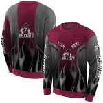 custom new mexico state aggies flame design crimson hoodie best selling