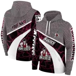 custom new mexico state aggies hexagonal mesh crimson black gray hoodie best selling