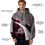 custom new mexico state aggies hexagonal mesh crimson black gray hoodie best selling
