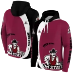 custom new mexico state aggies minimalist design crimson black hoodie best selling