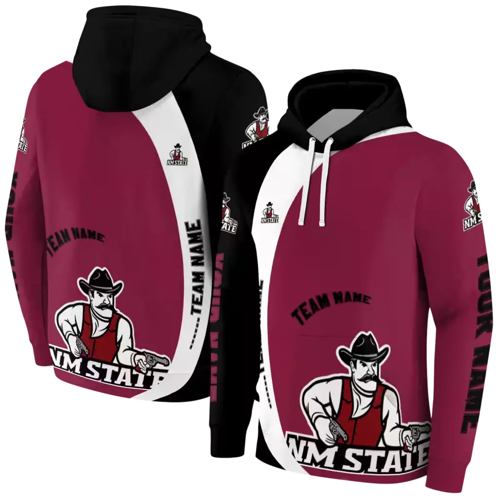 custom new mexico state aggies minimalist design crimson black hoodie fashion forward custom new mexico state aggies minimalist design crimson black hoodie fashion forward