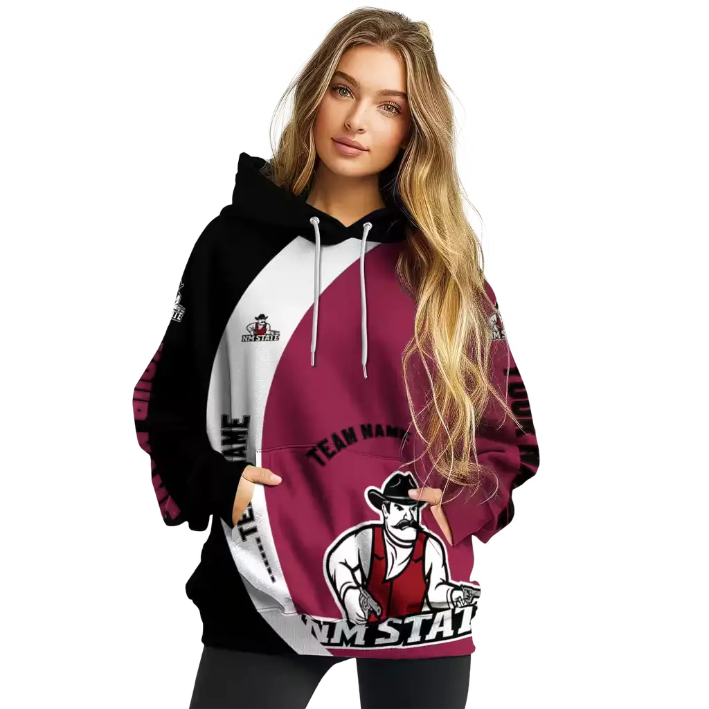 custom new mexico state aggies minimalist design crimson black hoodie high quality custom new mexico state aggies minimalist design crimson black hoodie high quality
