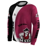 custom new mexico state aggies minimalist design crimson black hoodie best selling