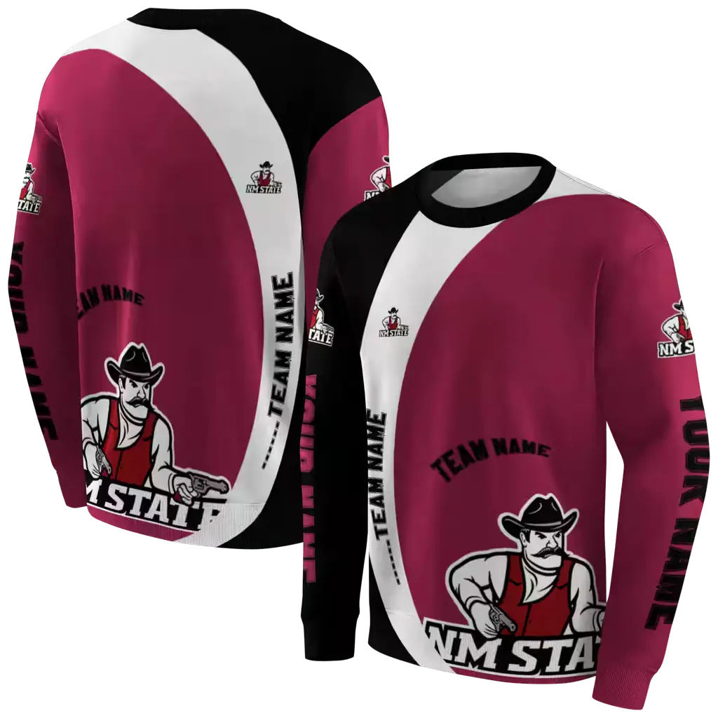 custom new mexico state aggies minimalist design crimson black hoodie premium grade custom new mexico state aggies minimalist design crimson black hoodie premium grade
