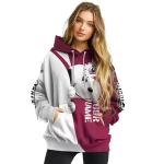 custom new mexico state aggies peeking snoopy crimson hoodie best selling