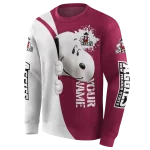 custom new mexico state aggies peeking snoopy crimson hoodie best selling