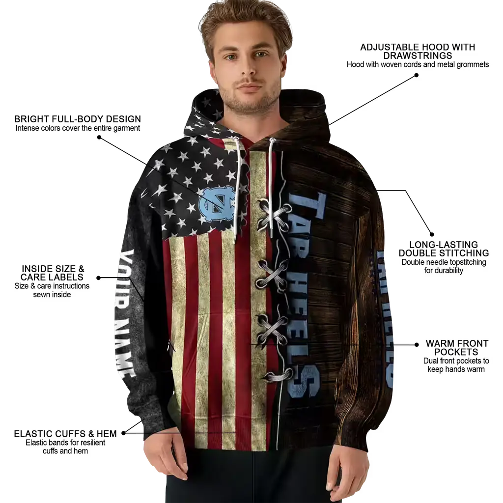 custom north carolina tar heels american pride hoodie latest model custom north carolina tar heels american pride hoodie latest model