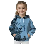 custom north carolina tar heels deer silhouette light blue hoodie best selling