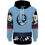 custom north carolina tar heels grateful vibes light blue hoodie best selling