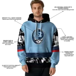 custom north carolina tar heels grateful vibes light blue hoodie best selling