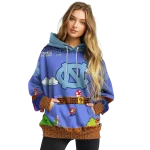 custom north carolina tar heels mario blue black hoodie best selling