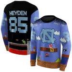 custom north carolina tar heels mario blue black hoodie best selling