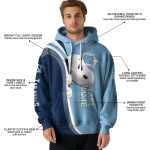 custom north carolina tar heels peeking snoopy light blue hoodie best selling