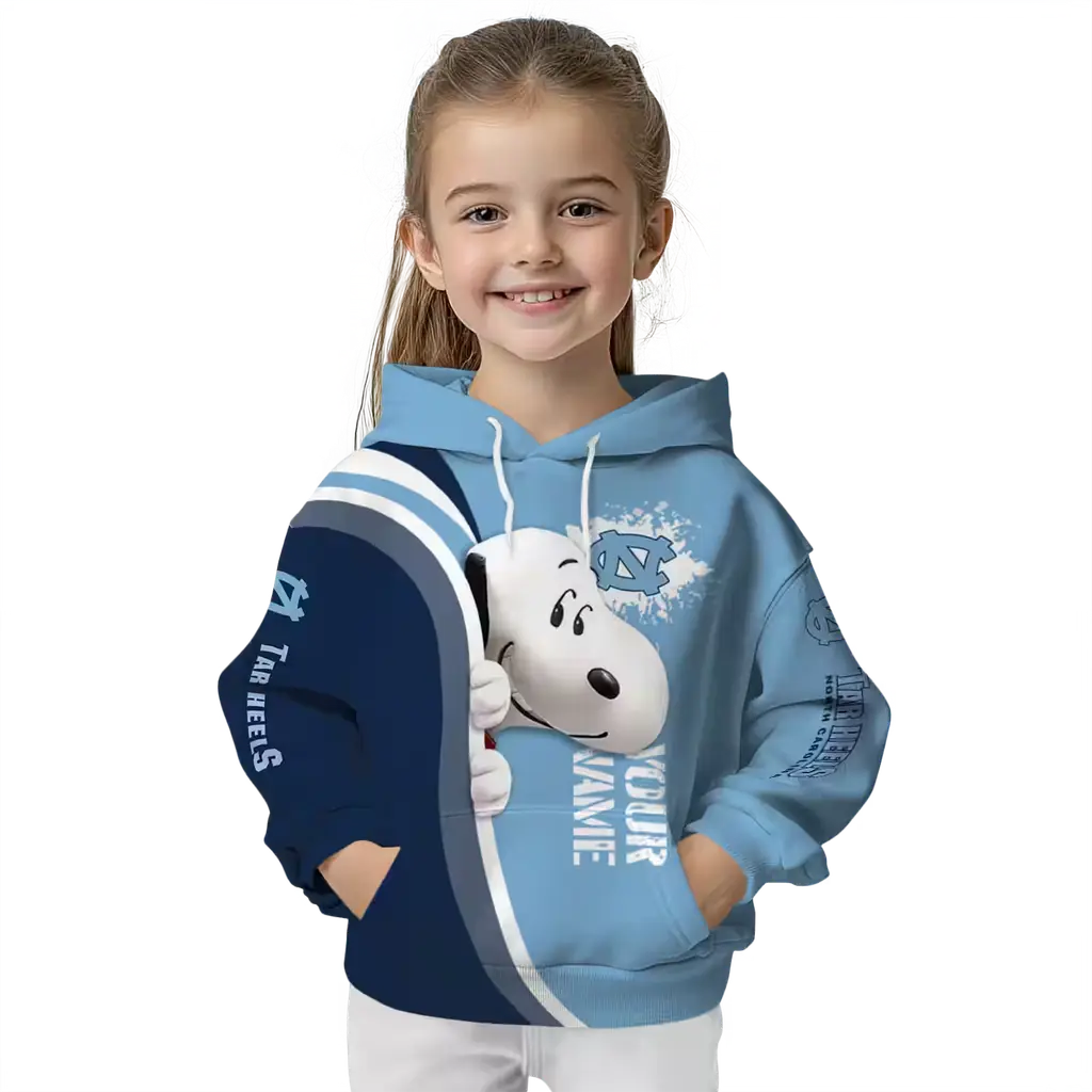 custom north carolina tar heels peeking snoopy light blue hoodie top rated custom north carolina tar heels peeking snoopy light blue hoodie top rated