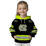 custom north carolina tar heels safety motif black neon green hoodie best selling