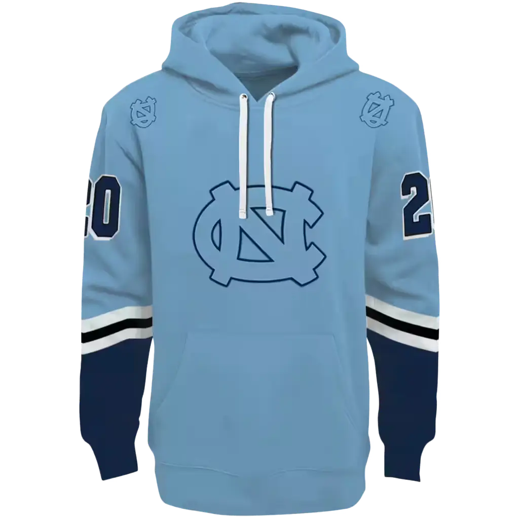 custom north carolina tar heels striped sleeves light blue hoodie best selling custom north carolina tar heels striped sleeves light blue hoodie best selling