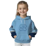 custom north carolina tar heels striped sleeves light blue hoodie best selling