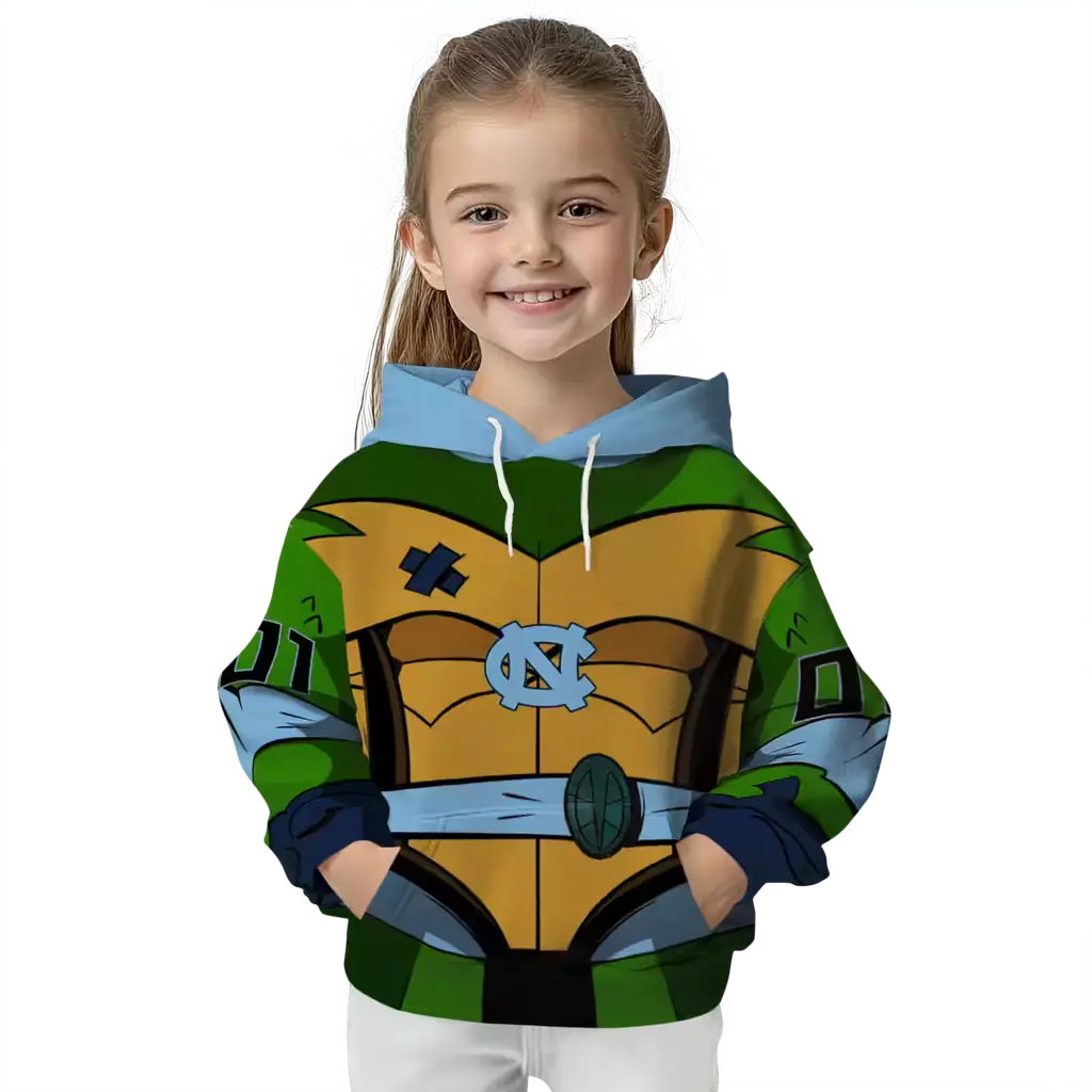 custom north carolina tar heels superhero armor light blue green hoodie top rated custom north carolina tar heels superhero armor light blue green hoodie top rated