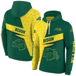 custom north dakota state bison abstract shape green hoodie best selling