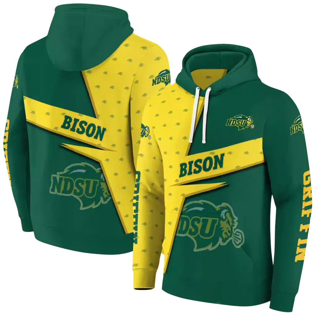 custom north dakota state bison abstract shape green hoodie fashion forward custom north dakota state bison abstract shape green hoodie fashion forward