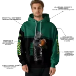 custom north dakota state bison baby groot green black hoodie best selling