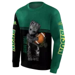 custom north dakota state bison baby groot green black hoodie best selling