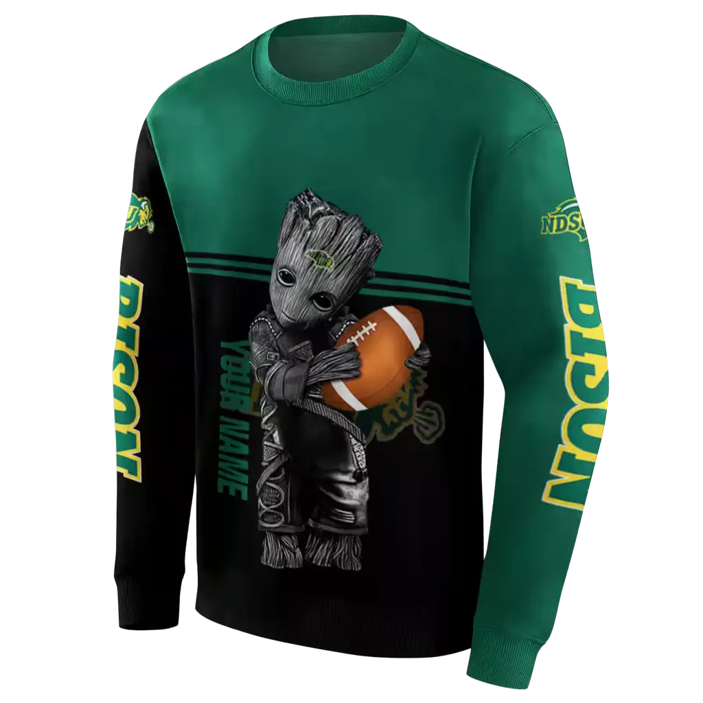 custom north dakota state bison baby groot green black hoodie new arrival custom north dakota state bison baby groot green black hoodie new arrival
