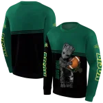 custom north dakota state bison baby groot green black hoodie best selling
