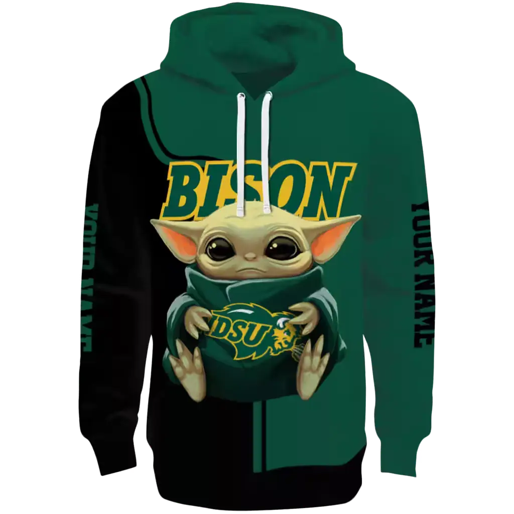 custom north dakota state bison baby yoda green black hoodie best selling custom north dakota state bison baby yoda green black hoodie best selling