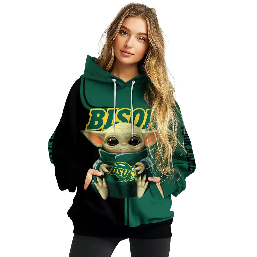 custom north dakota state bison baby yoda green black hoodie high quality custom north dakota state bison baby yoda green black hoodie high quality
