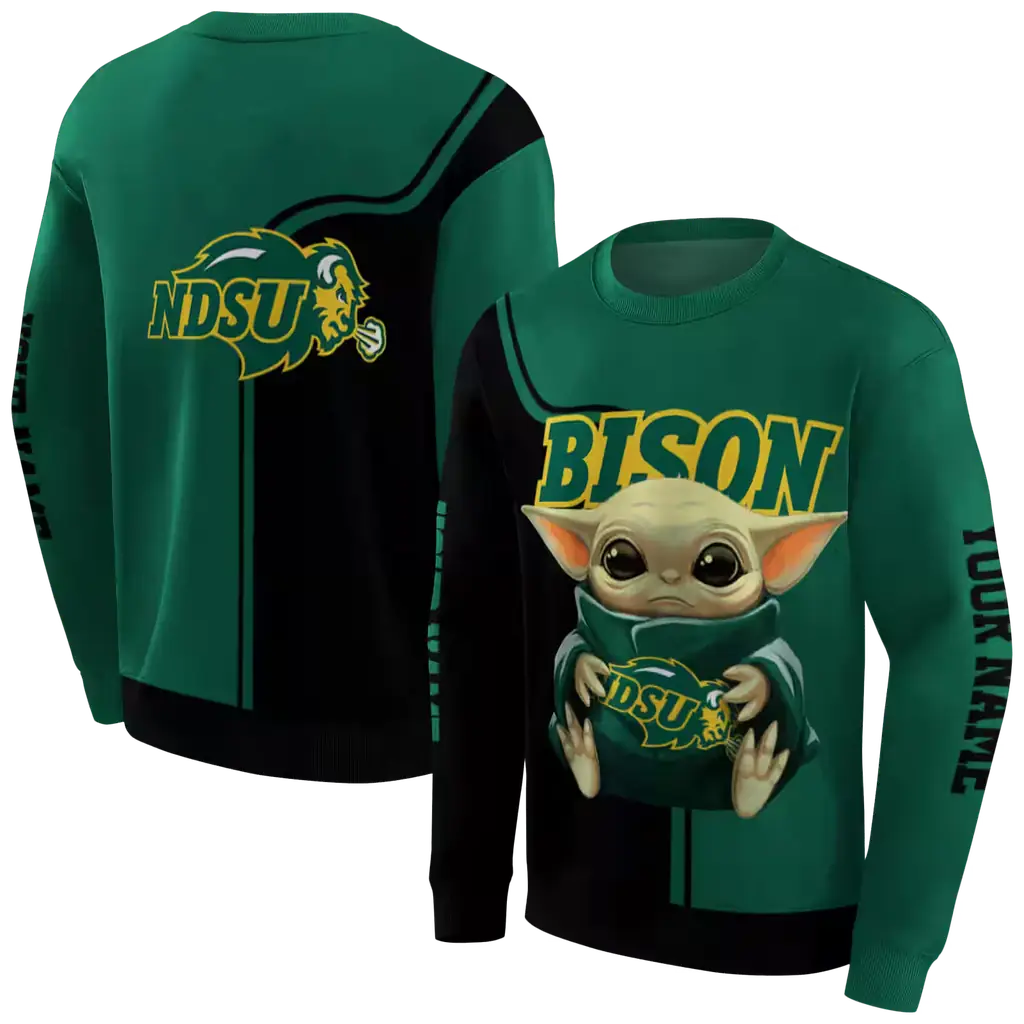 custom north dakota state bison baby yoda green black hoodie premium grade custom north dakota state bison baby yoda green black hoodie premium grade