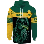 custom north dakota state bison grim reaper green black hoodie best selling